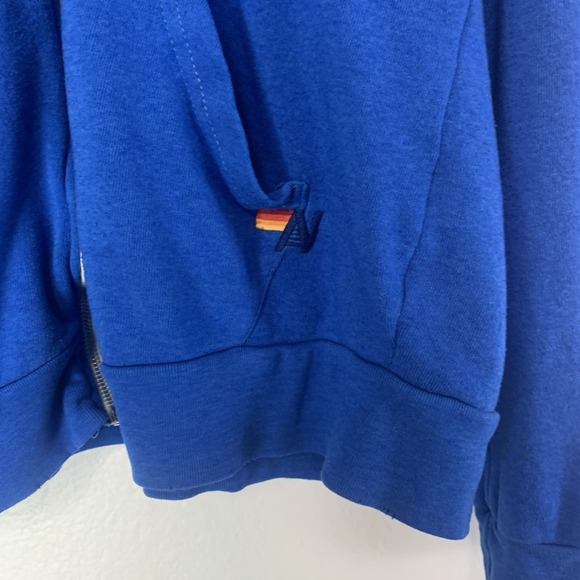 Aviator Nation Blue Hoodie with Rainbow Detail Size XL - Picture 2 of 11